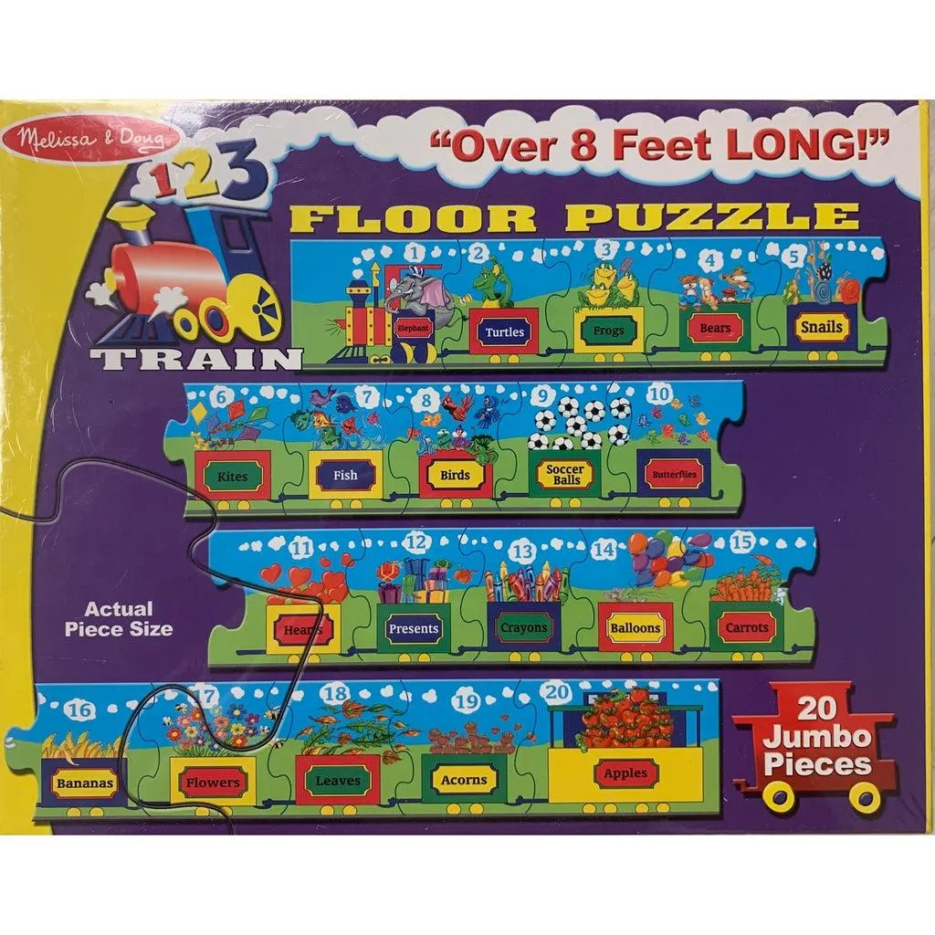 123 Train Floor Puzzle 20 pc