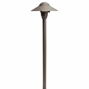 12V 6" Dome Landscape Path Light Textured Architectural Bronze