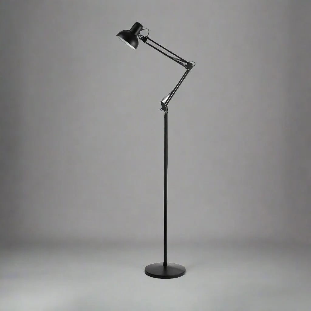 158cm Metal Floor Lamp - Black