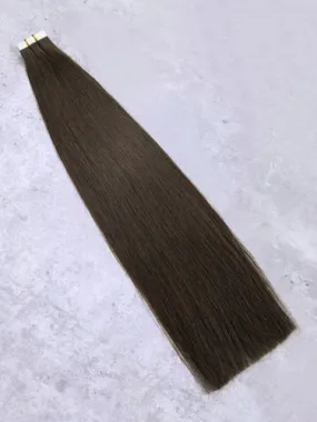 #2 Natural Brown｜Luxury Russian Remy Human Hair, Double Drawn, Tape Extensions