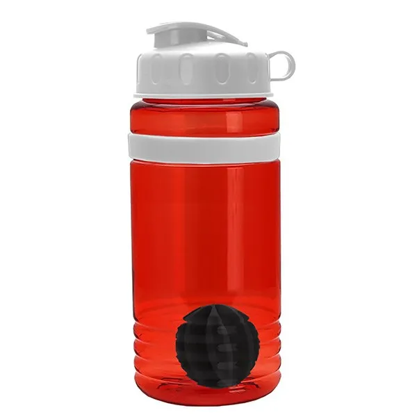 20 Oz. Stripe Shaker Bottle With Flip Lid (Q248111)