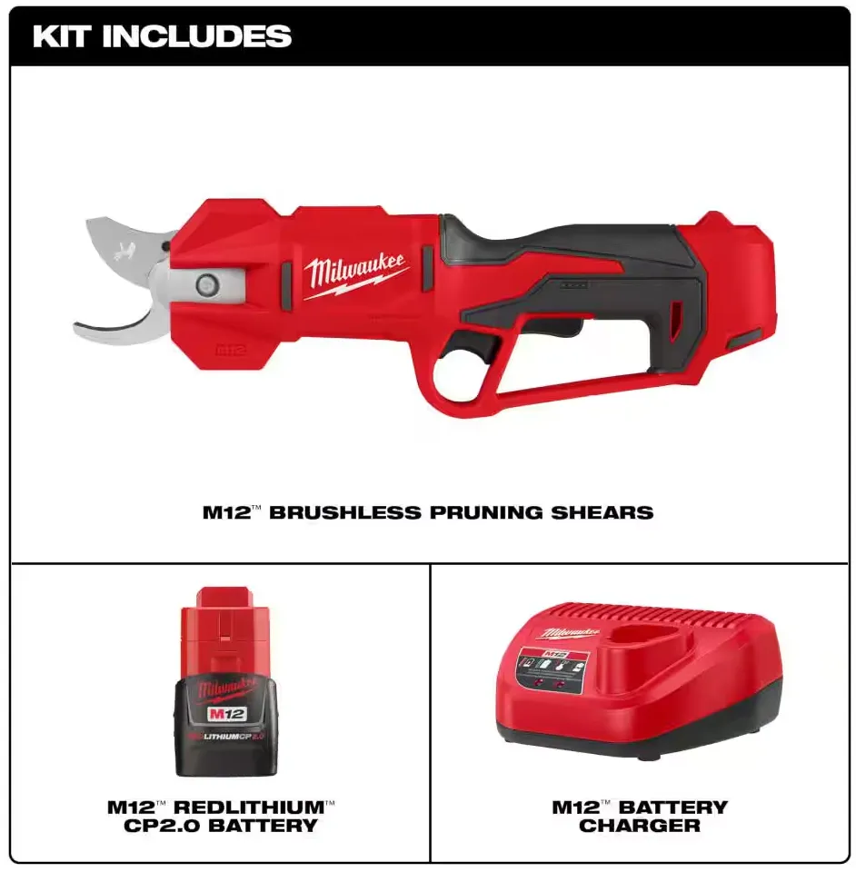 2534-21 Milwaukee M12 Brushless Pruning Shears Kit