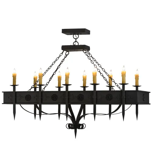 2nd Avenue Calandra 871019.66.RECT Chandelier Light - Wrought Iron