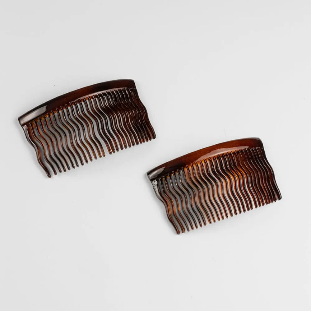 2x Waved Teeth Side Combs