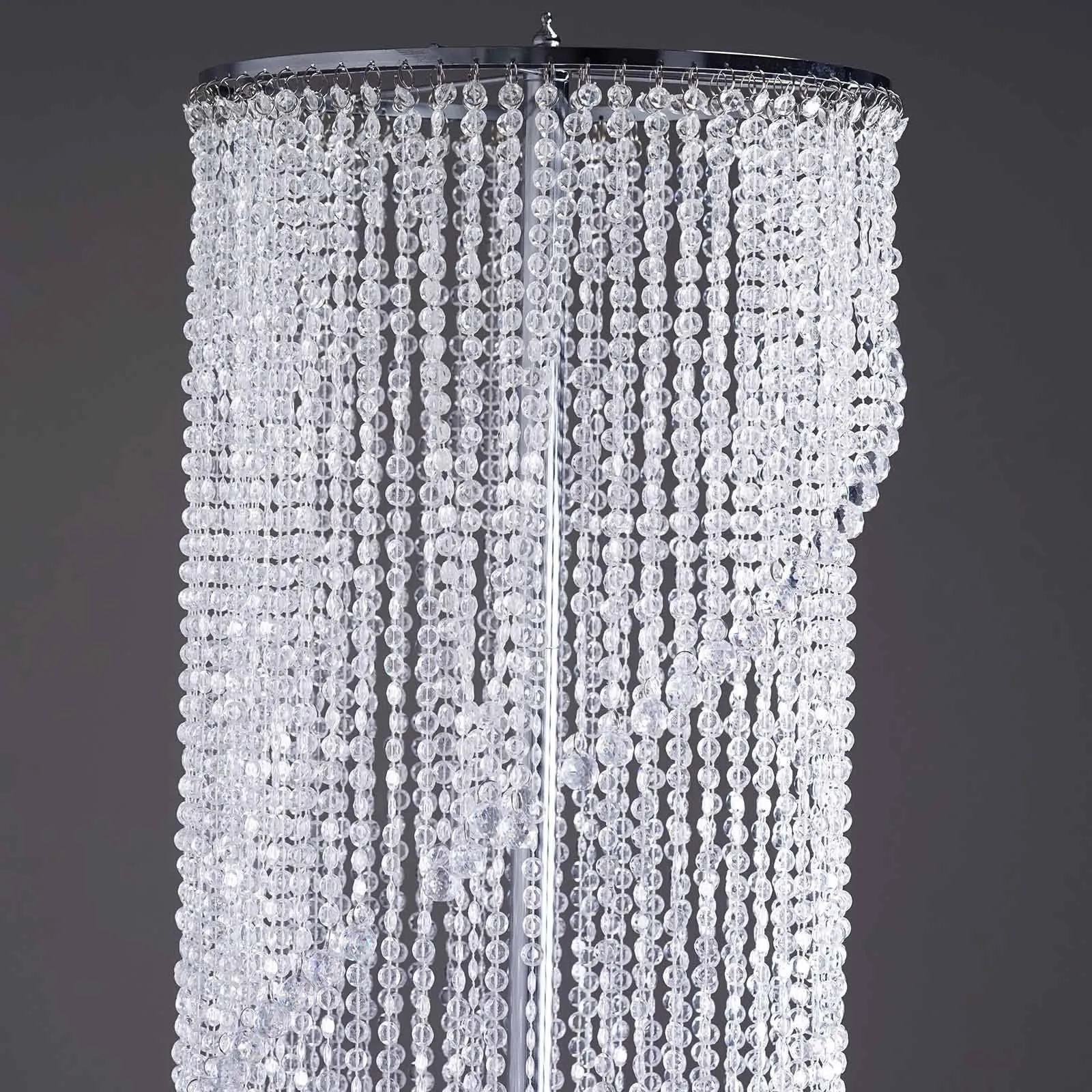 48" Acrylic Diamond Spiral Chandelier Centerpiece For Wedding Party Event - Free Stand   Poles