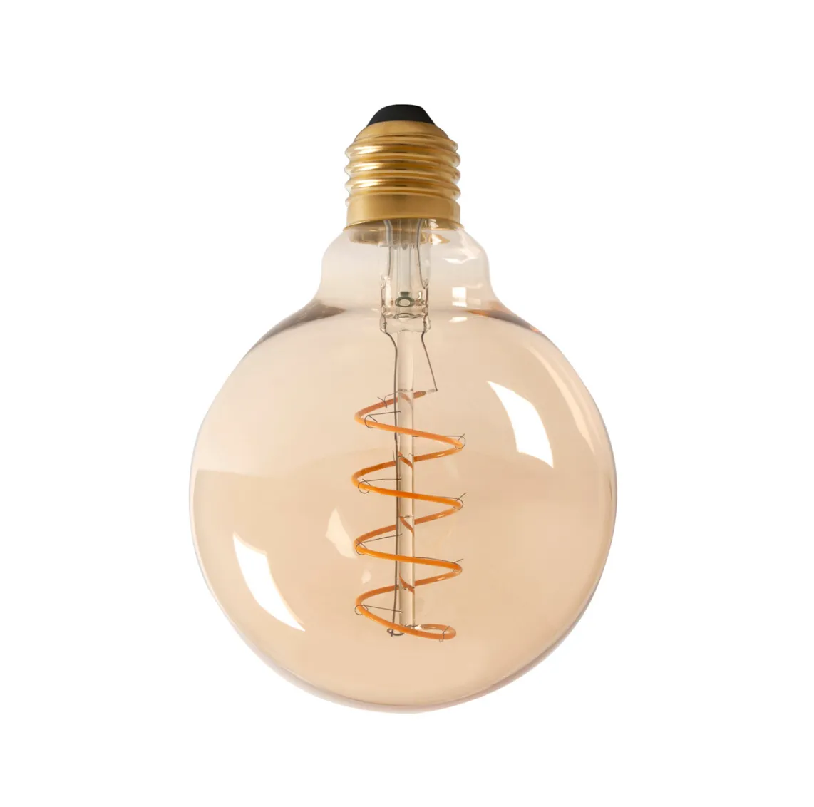 9cm Dimmable LED Globe Spiral Filament Bulb - E27 (Tinted) 4w