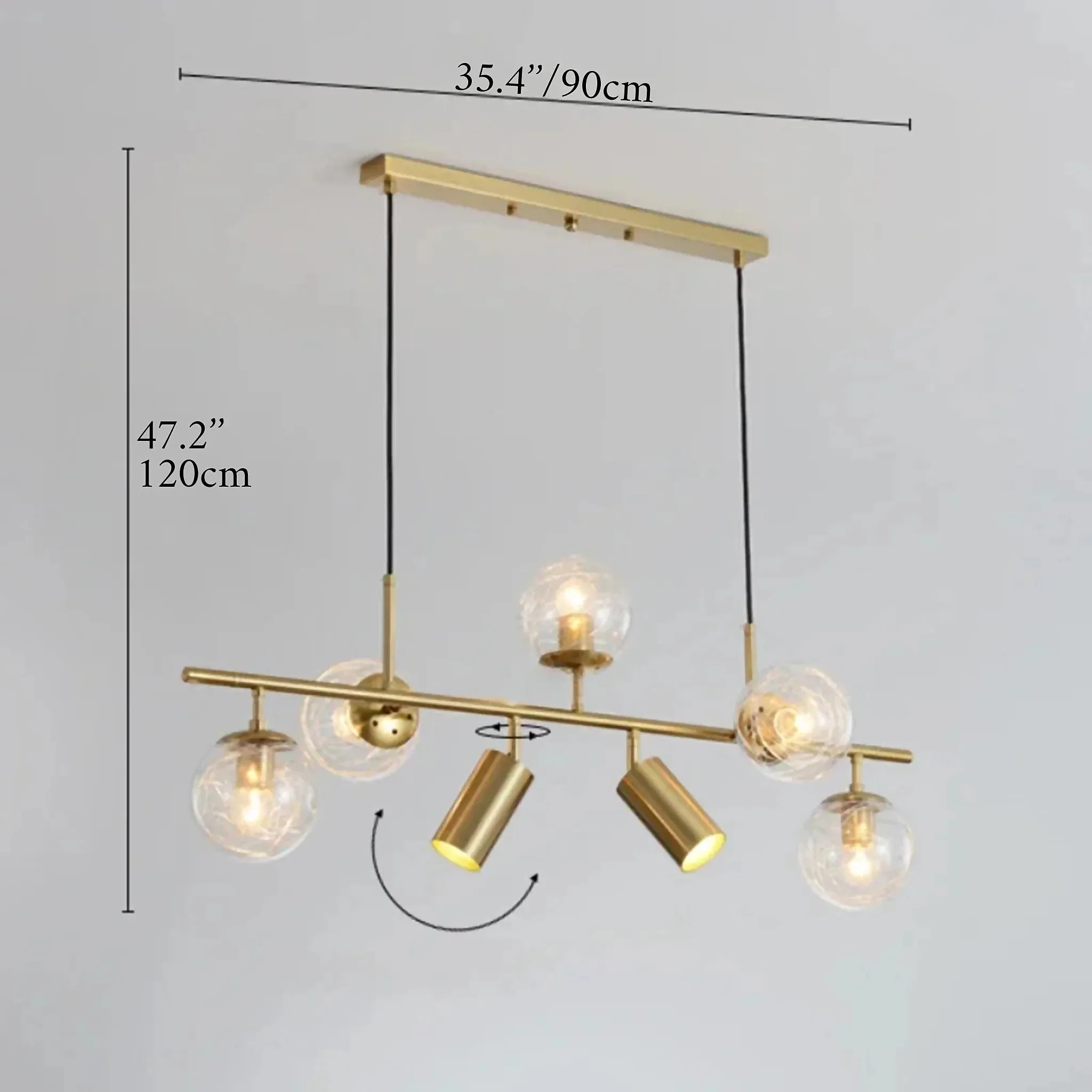 Acquappesa | Modern Pendant Chandelier With Glass Balls