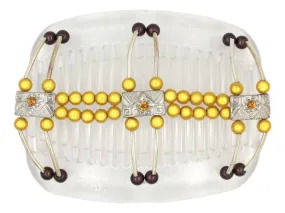 African Butterfly Hair Comb - Flowers Clear 70