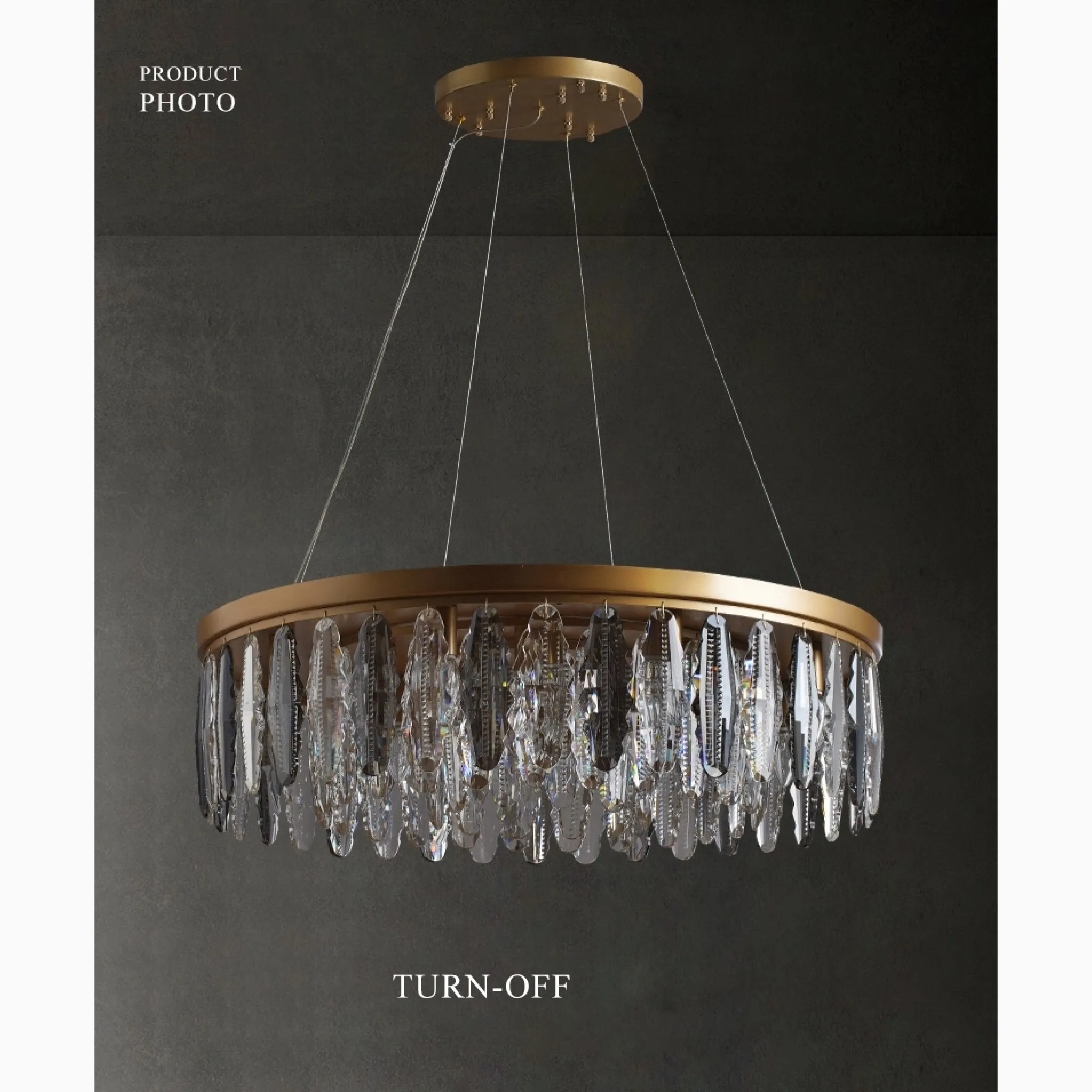 Allumiere | Modern Posh Drum Gold Crystal Chandelier