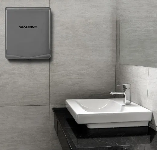 ALPINE® 405-10-GRY WILLOW™ ADA Compliant Gray Stainless Steel High-Speed Hand Dryer