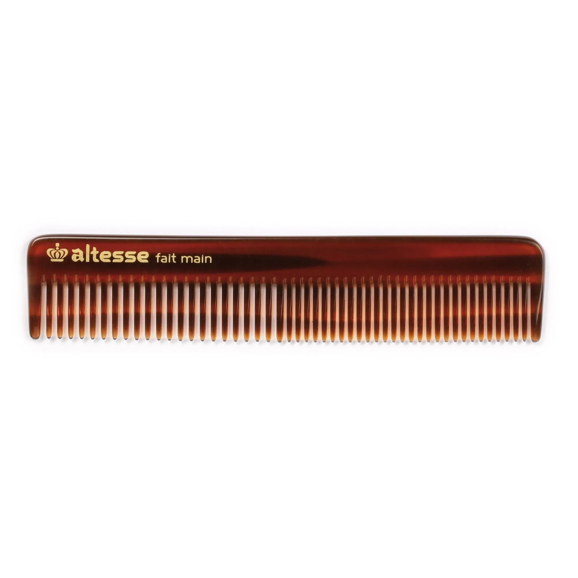 Altesse Handmade Double-Tooth Pocket Comb, Square