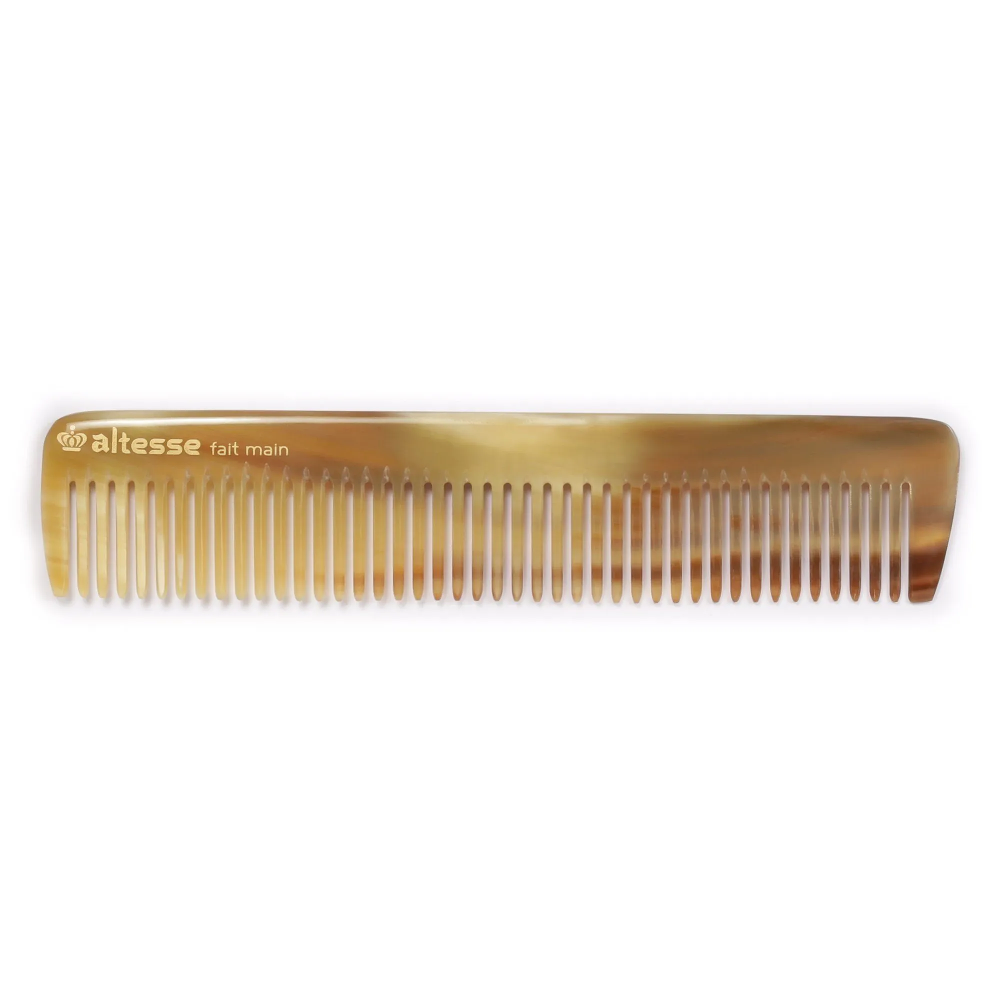 Altesse Handmade Horn Fine Teeth Horn Detangling Comb