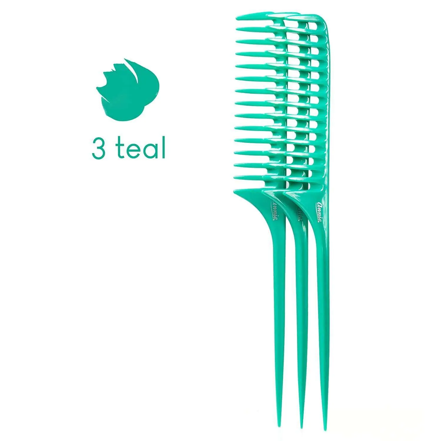 Annie Tail Comb Set L 12Ct Asst Color