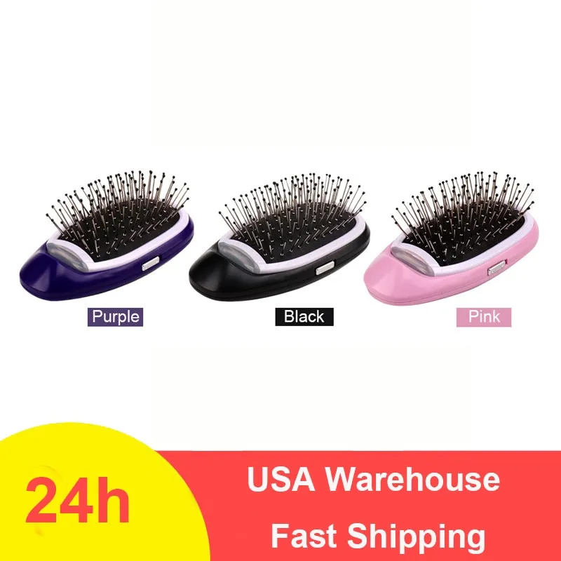 Anti Frizz Brush Magic Electric Ionic Hair Brush Head Massage Scalp Comb Anti Static Smooth Portable Negative Ion Hair Styler