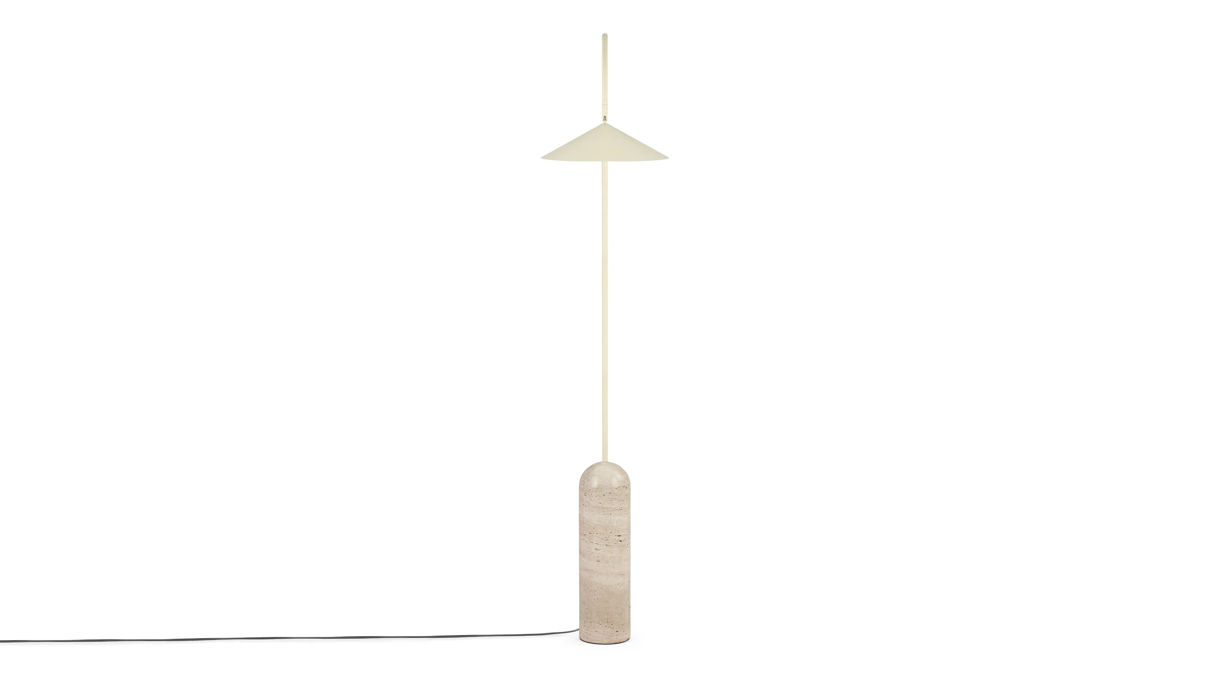 Audo - Audo Floor Lamp, Beige and Travertine