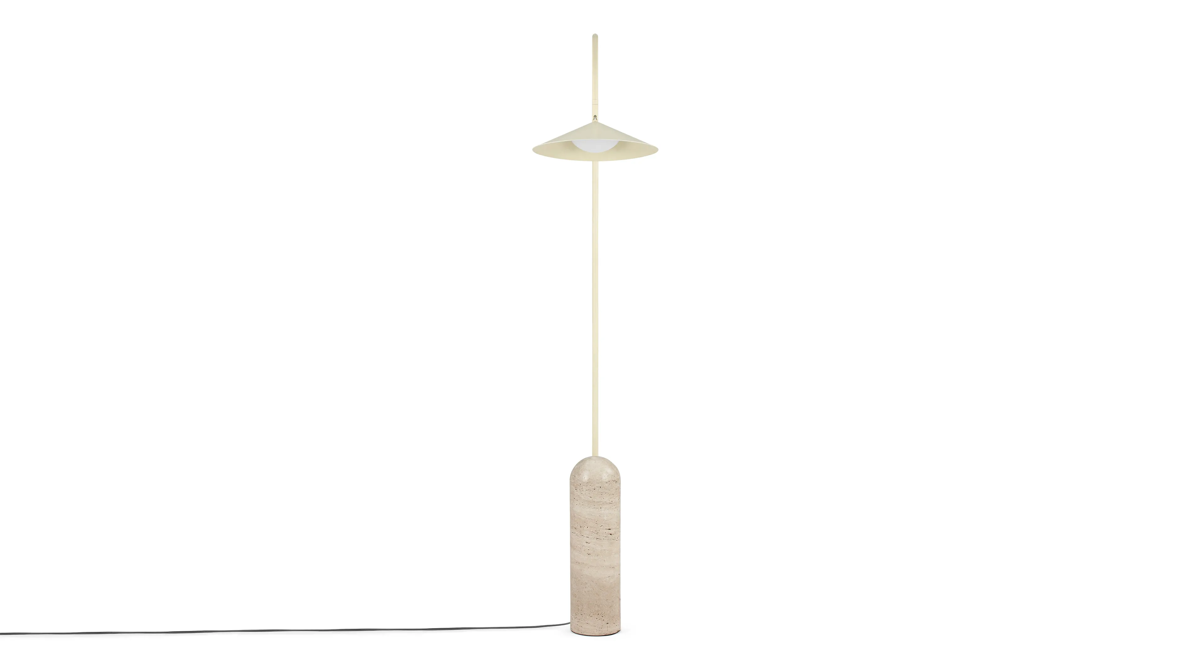 Audo - Audo Floor Lamp, Beige and Travertine