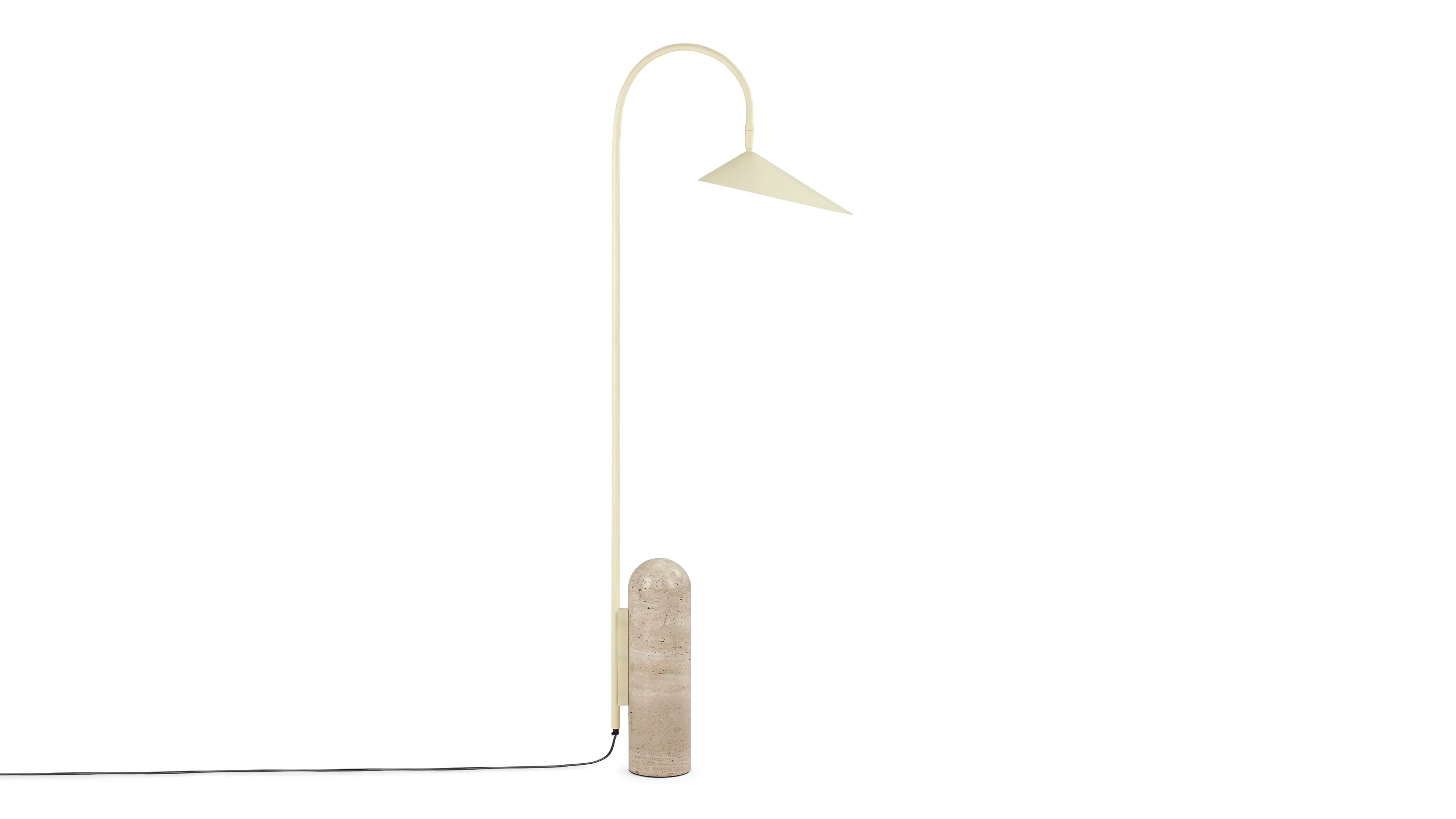 Audo - Audo Floor Lamp, Beige and Travertine