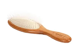 Bass 828 Dark Bamboo Medium Oval Style Hairbrush with Ultra-Flex Nylon Pins