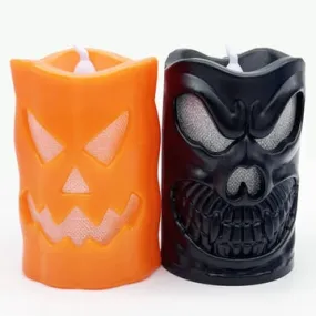 Battery Operated Scary Face Halloween Candle