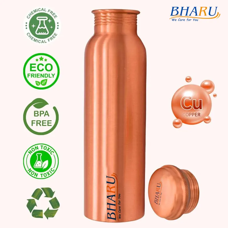 Bharu Plain Copper Bottle 750 ml