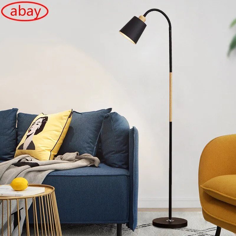 Black LED Floor Lamp Dimmable Adjustable for Dining and Reading