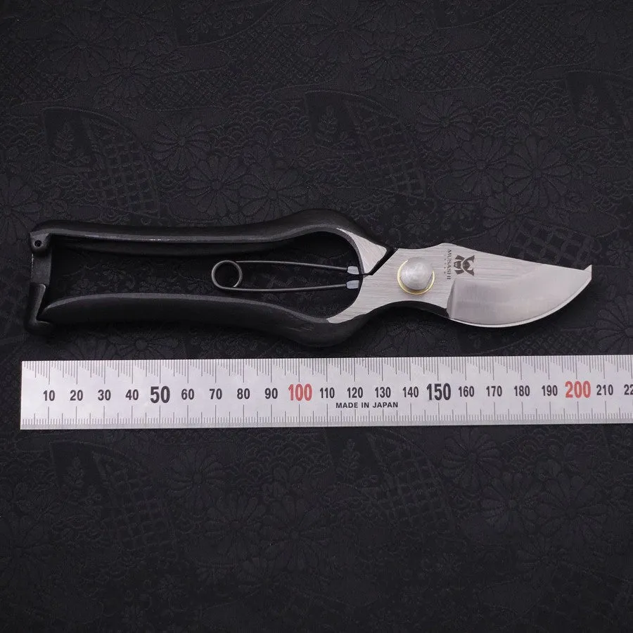 Black Musashi Pruning Shears / Garden Scissors B Type Forged Handmade 200mm