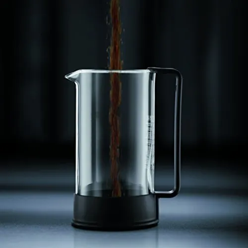 BODUM Brazil French Press Coffee Maker, Borosilicate Glass, 51 Ounce, Black