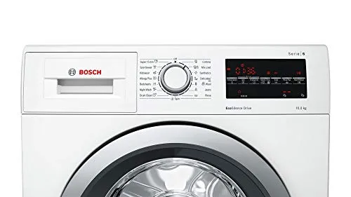 Bosch 10 kg Inverter Fully-Automatic Front Loading Washing Machine WAU28460IN, White, Inbuilt Heater)