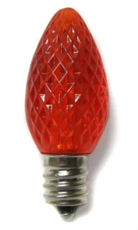 C7 LED Twinkle Bulbs - Red - 25 Pack