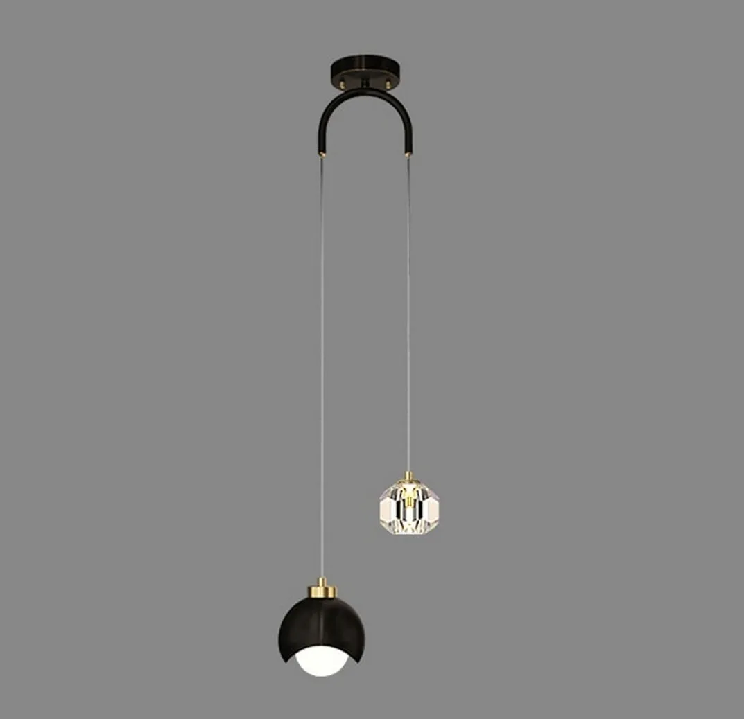 Caille Gold/Black Ball Shape Lamp for Bedroom