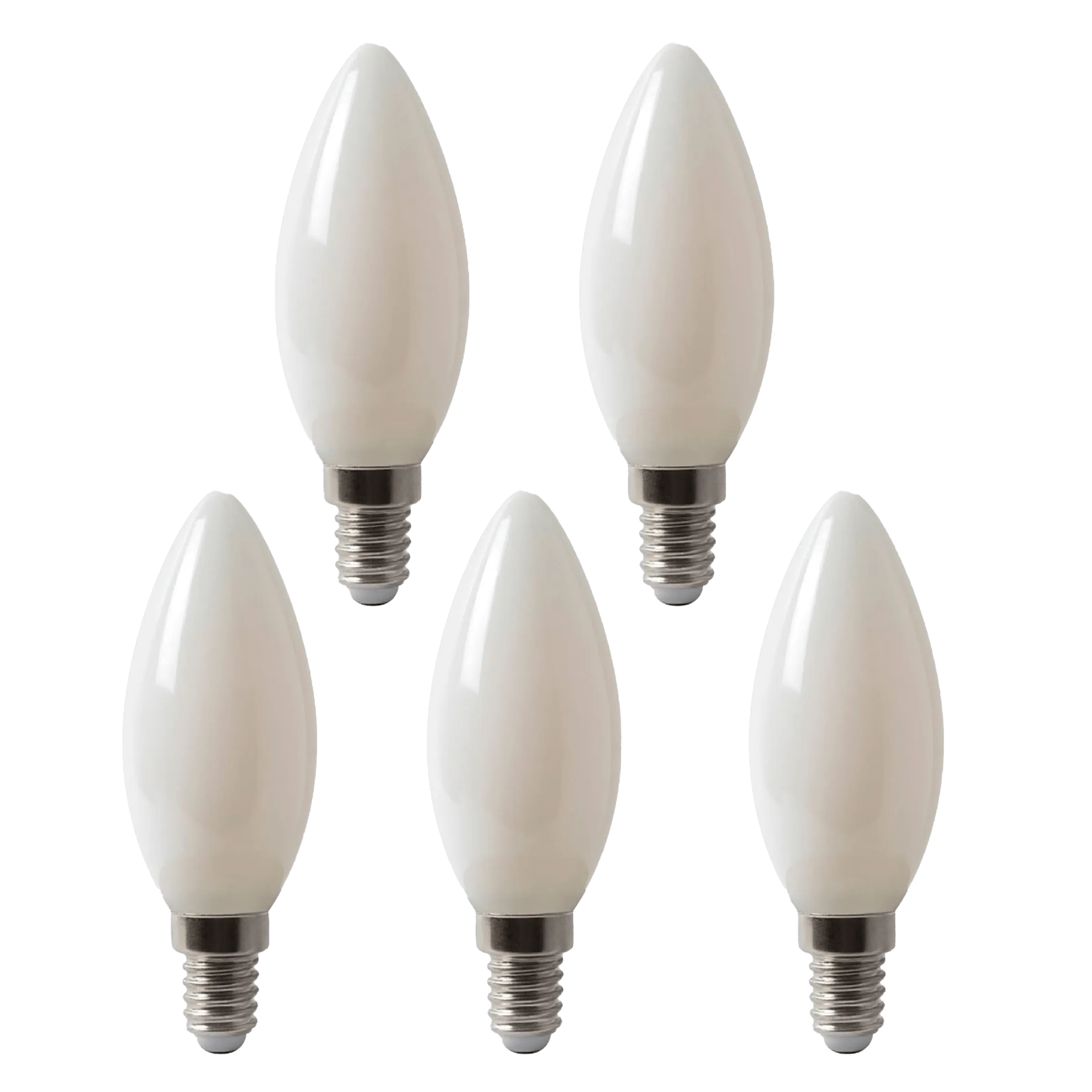 Candle LED Light Bulb 5 Pack 4w E14 SES Opal 4100K Horizon Daylight Dimmable High CRI