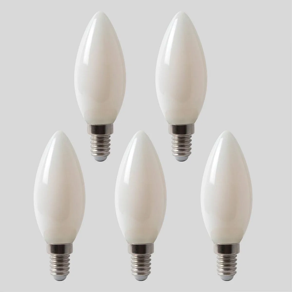 Candle LED Light Bulb 5 Pack 4w E14 SES Opal 4100K Horizon Daylight Dimmable High CRI