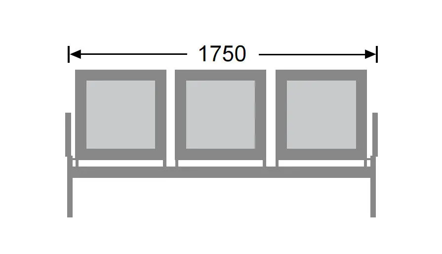 Cast Aluminium 3 Seater