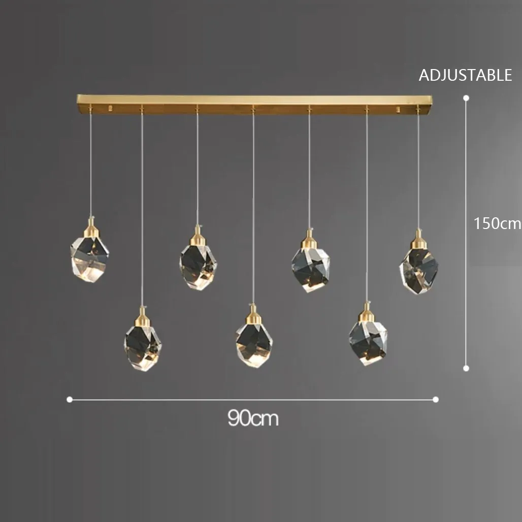 Chandelier Lighting Modern Luxury LED Crystal Chandelier Lighting Fixtures Round Crystal Glass Ball Ceiling Light Long Staircase