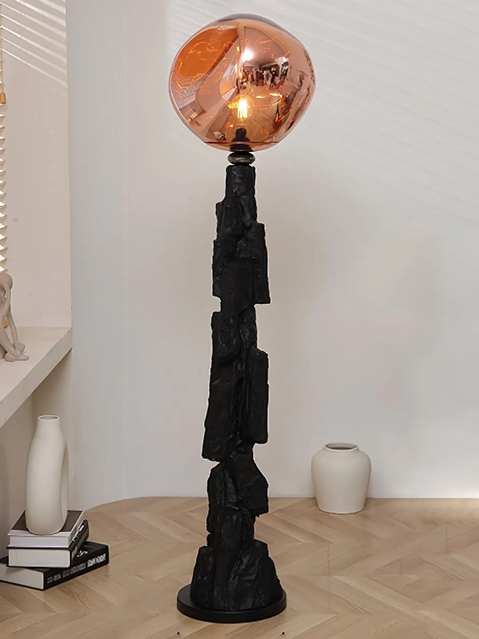 Charcoal Lava Floor Lamp