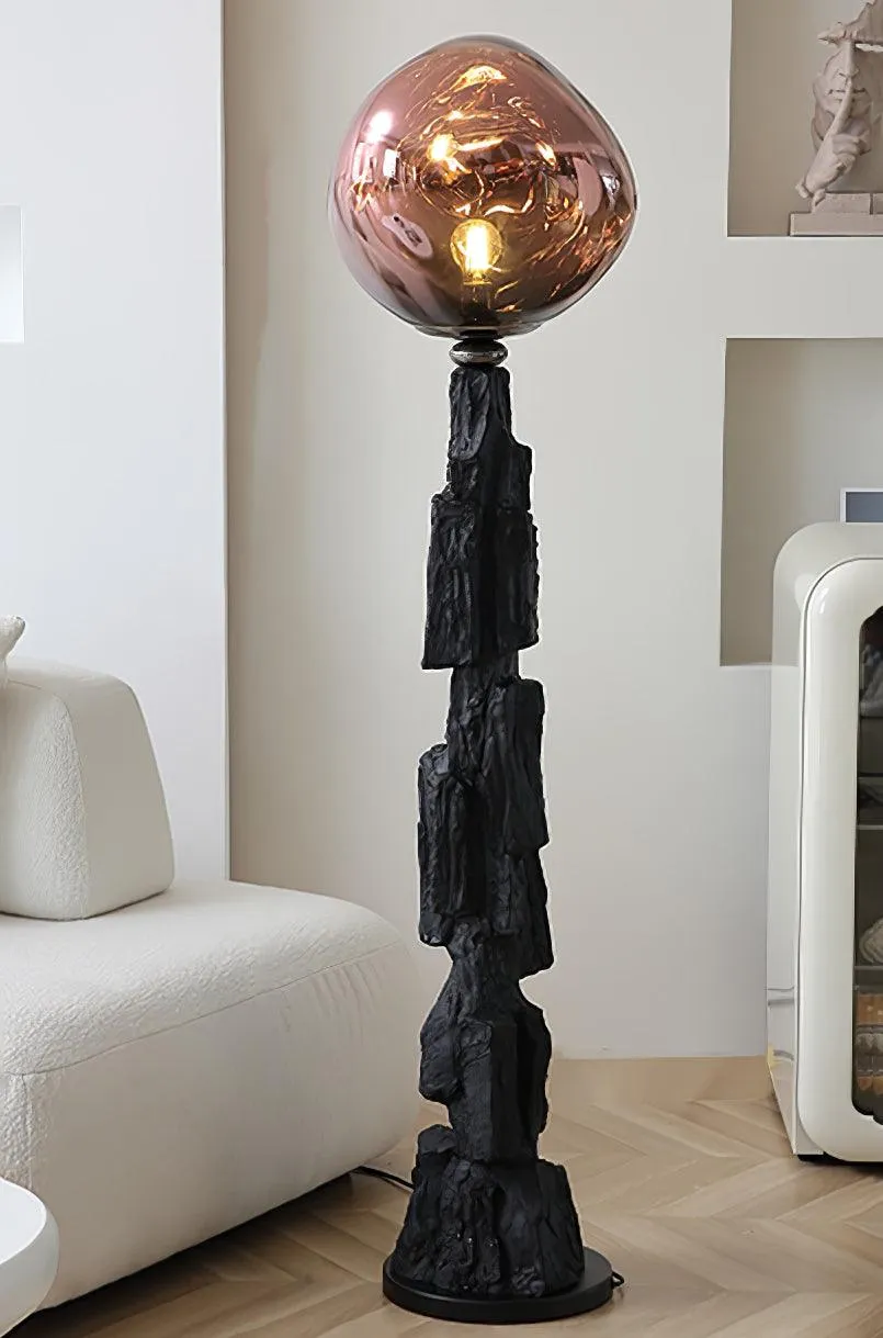 Charcoal Lava Floor Lamp