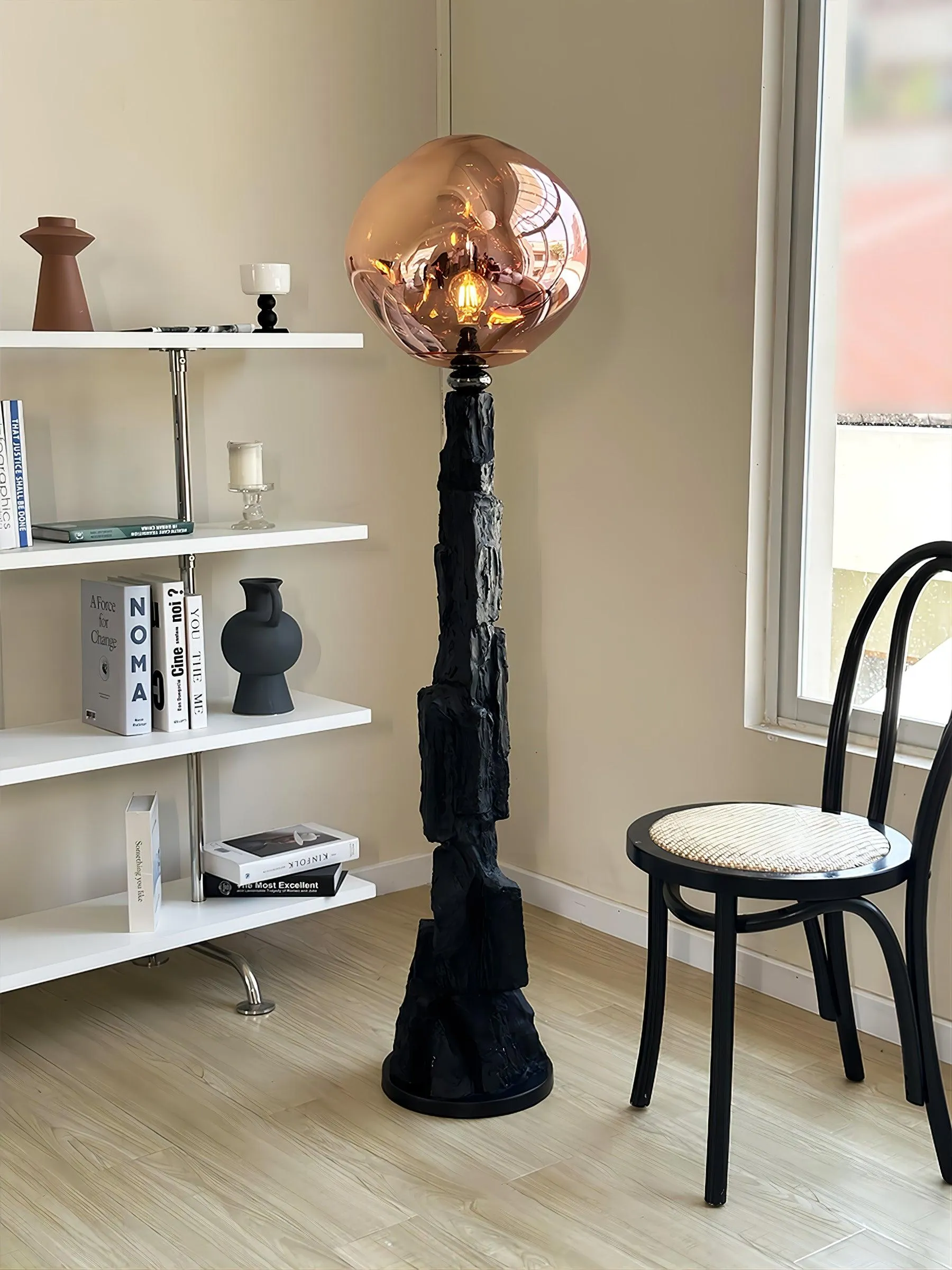 Charcoal Lava Floor Lamp