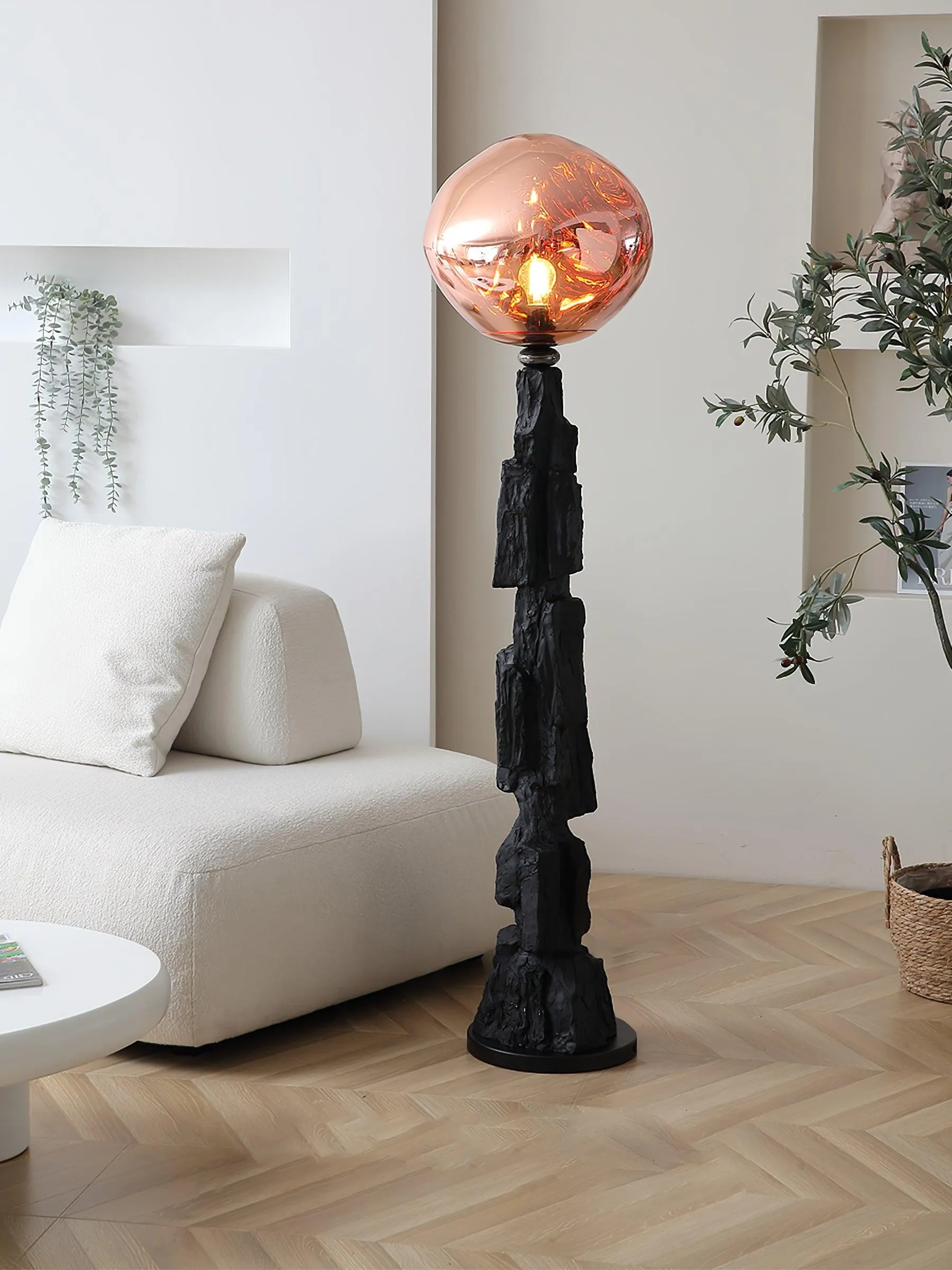 Charcoal Lava Floor Lamp