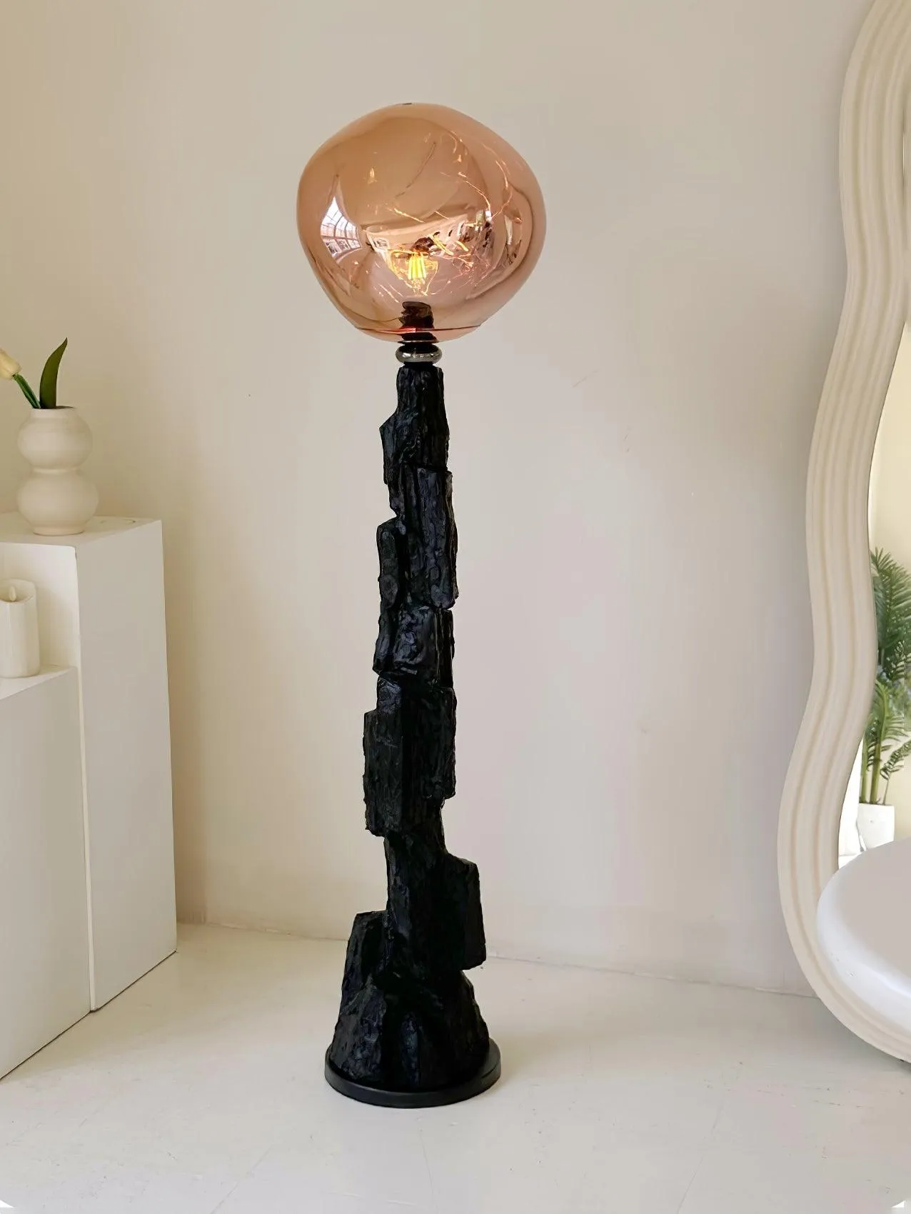 Charcoal Lava Floor Lamp