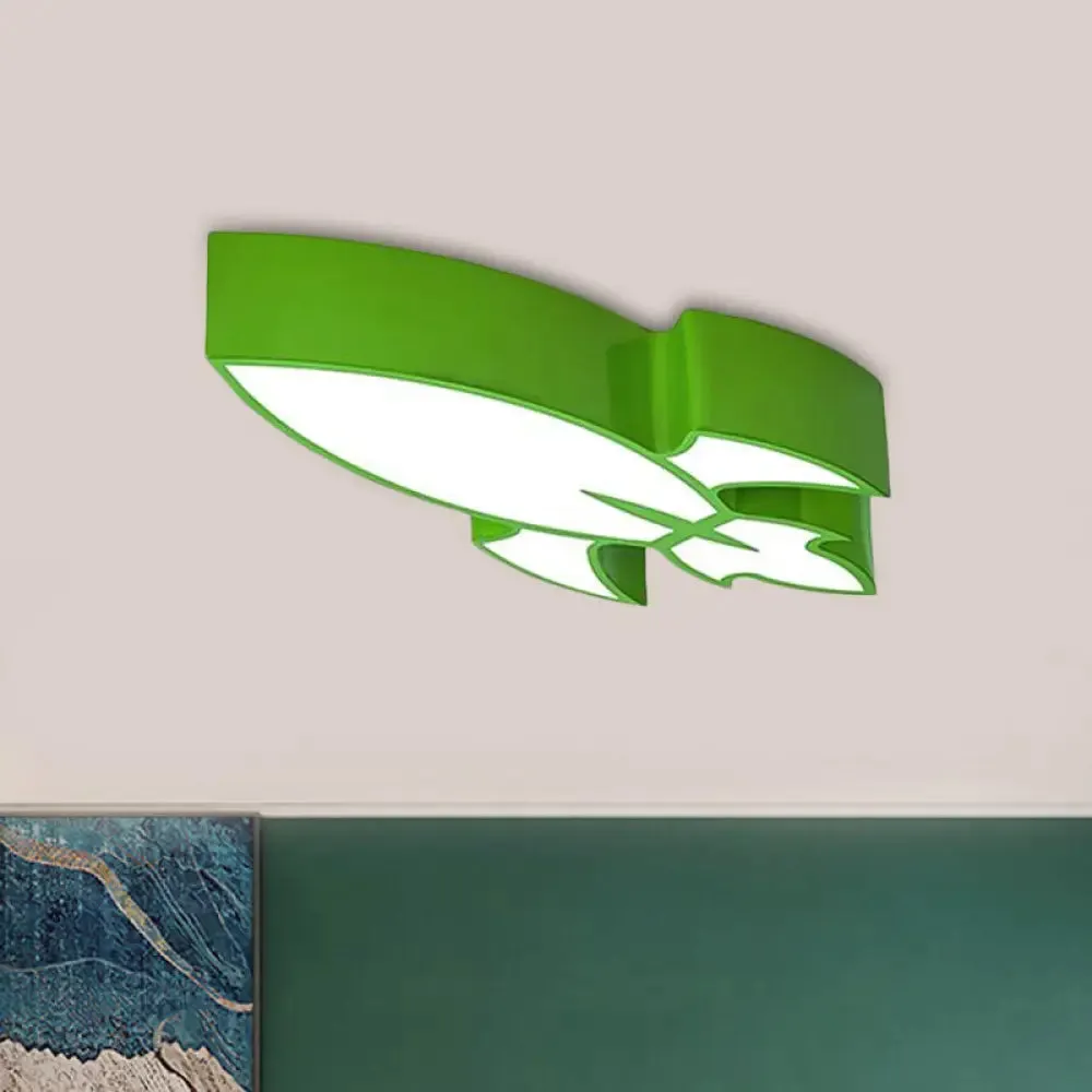 Colorful Rocket LED Flushmount Ceiling Light - Children's Style Lighting