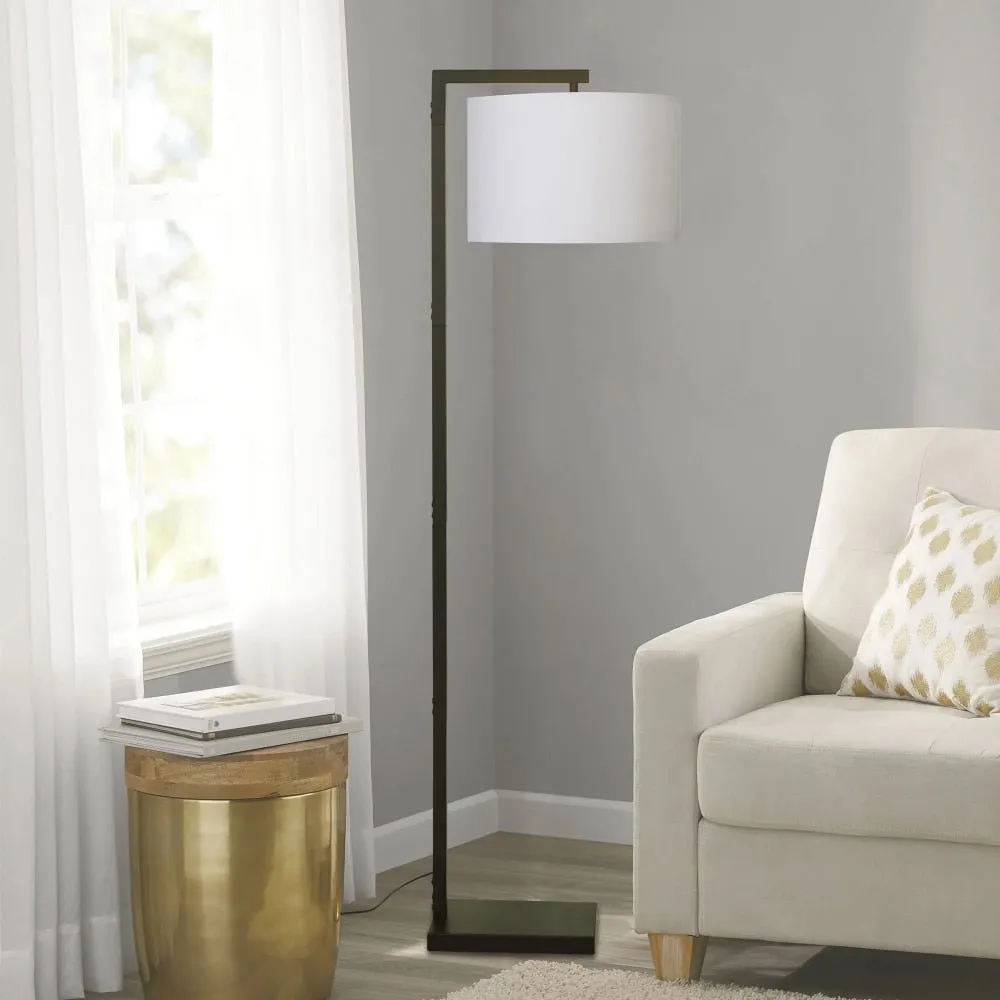 Contemporary Metal 62 Inch Floor Lamp with On/Off Foot Switch