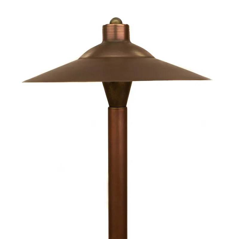 CopperMoon CM.750-20CG 12V Copper 11" Commercial Grade Path Light Top, 18" Copper Stem With Stake