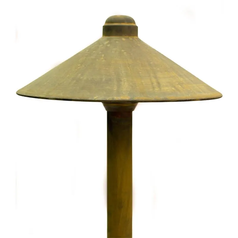 CopperMoon CM.9020 12V Copper 9" Path Light Top, 15.75" Copper Stem With Stake