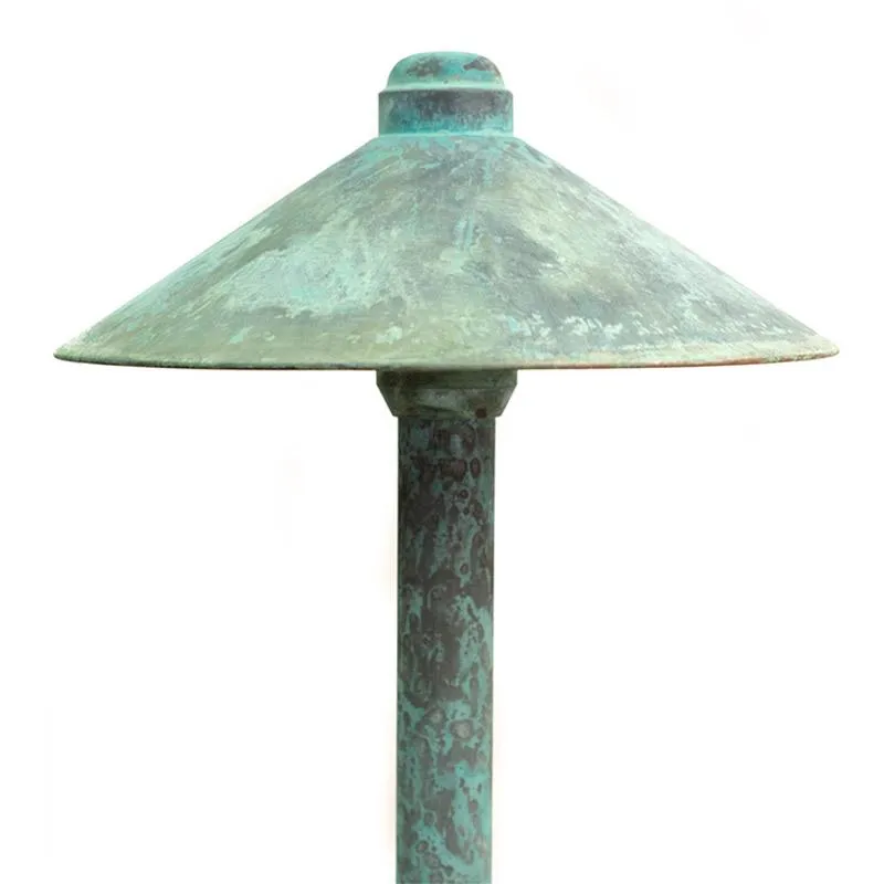 CopperMoon CM.9020 12V Copper 9" Path Light Top, 15.75" Copper Stem With Stake