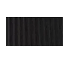 Corrugated Vinyl Runner Mat, 1/8" Thick, V Groove, 36"W x 105'L, Blk