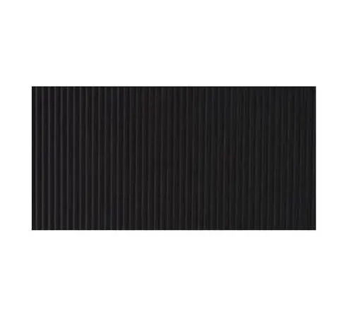 Corrugated Vinyl Runner Mat, 1/8" Thick, V Groove, 36"W x 105'L, Blk