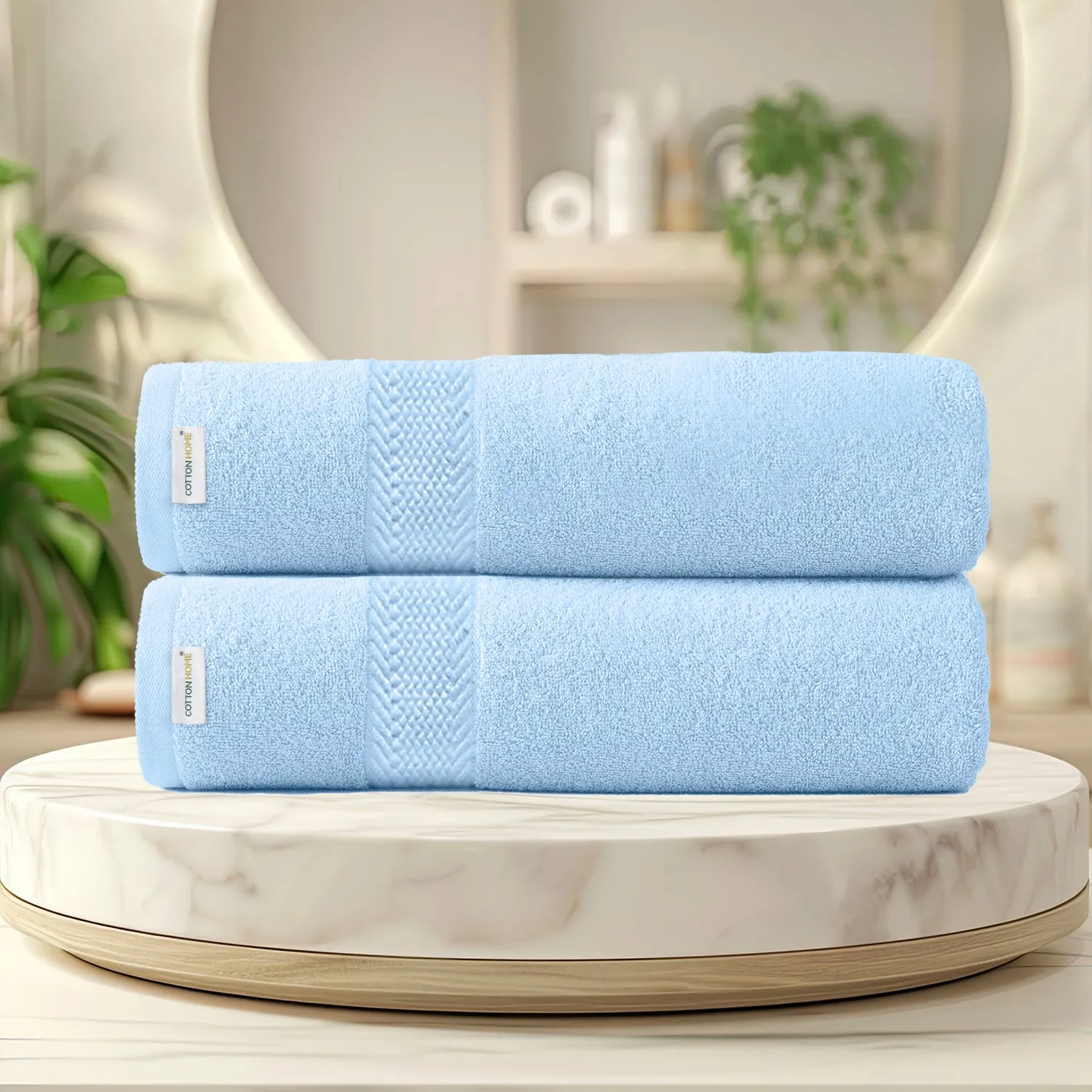 Cotton Bath Towel 70x140 CM 2 Piece Set-Soft Feel, Quick Dry, Highly Absorbent Durable Towels