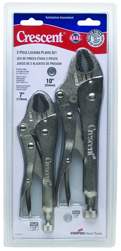 Crescent CLP2SETN Plier Set, Steel, Nickel :EA: QUANTITY: 1