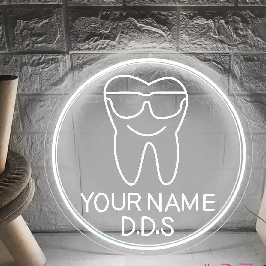 Custom Dentist's Office LED 3D Tooth Sign Room Decor Wall Decoration Gift