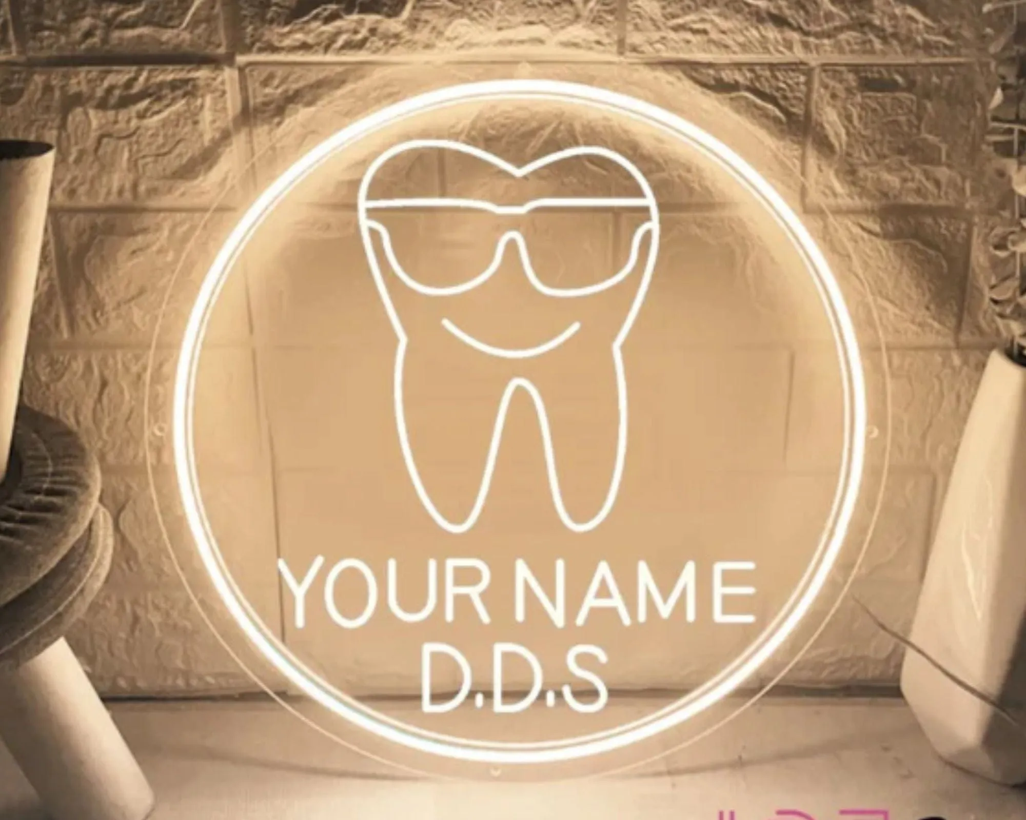 Custom Dentist's Office LED 3D Tooth Sign Room Decor Wall Decoration Gift